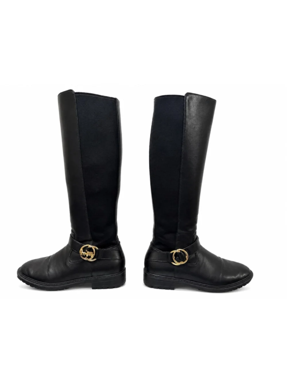 Coach Farrah C0625 black leather tall boots 6.5